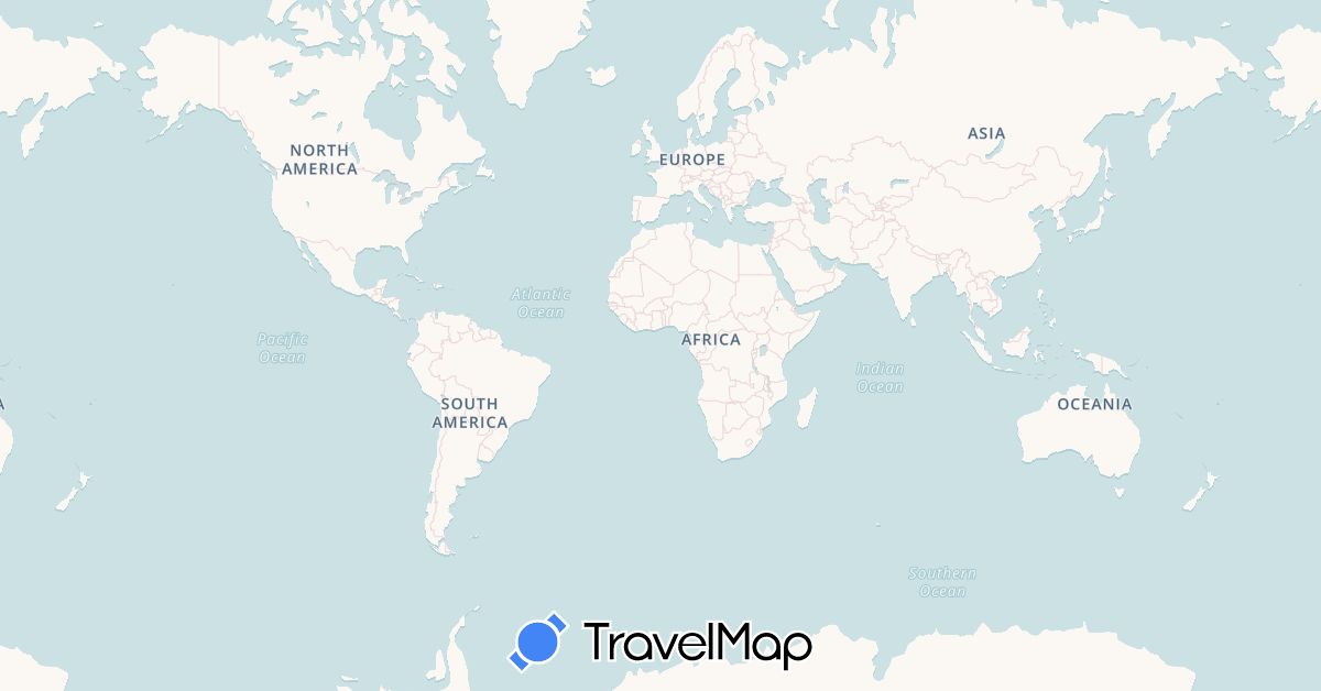 TravelMap itinerary: driving, hiking, boat in Barbados, Bahamas, Costa Rica, Cuba, Cape Verde, Dominica, Dominican Republic, Spain, France, Grenada, Jamaica, Saint Lucia, Montserrat, Netherlands, Panama, Portugal, Senegal, Saint Vincent and the Grenadines (Africa, Europe, North America)